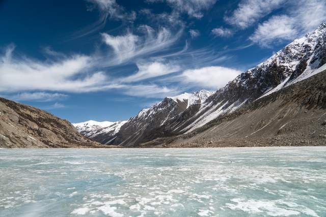 庚东冰川，虽然掉了无人机，但有这样的风景也够了