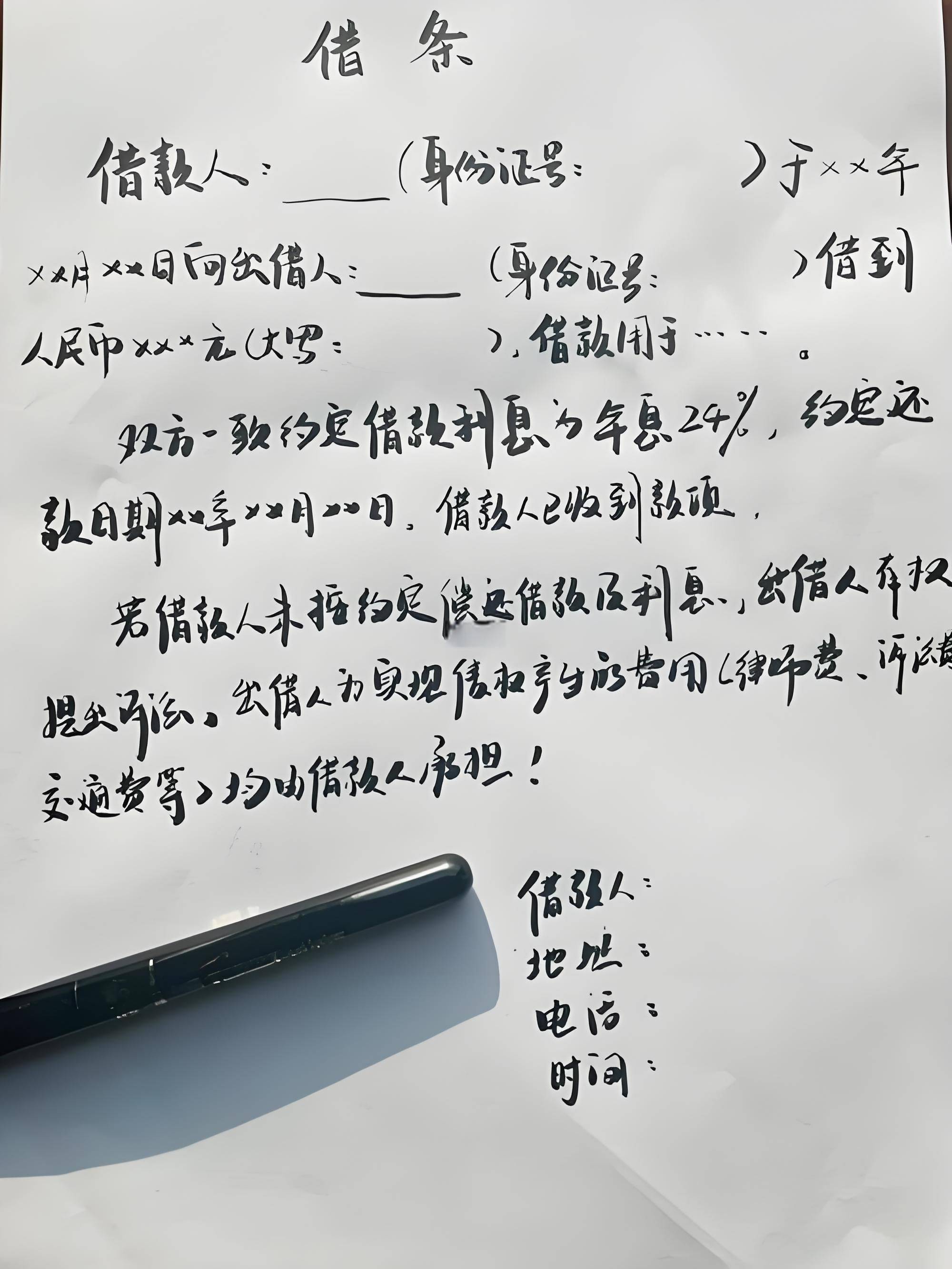 借钱不写借条？小心后患无穷！