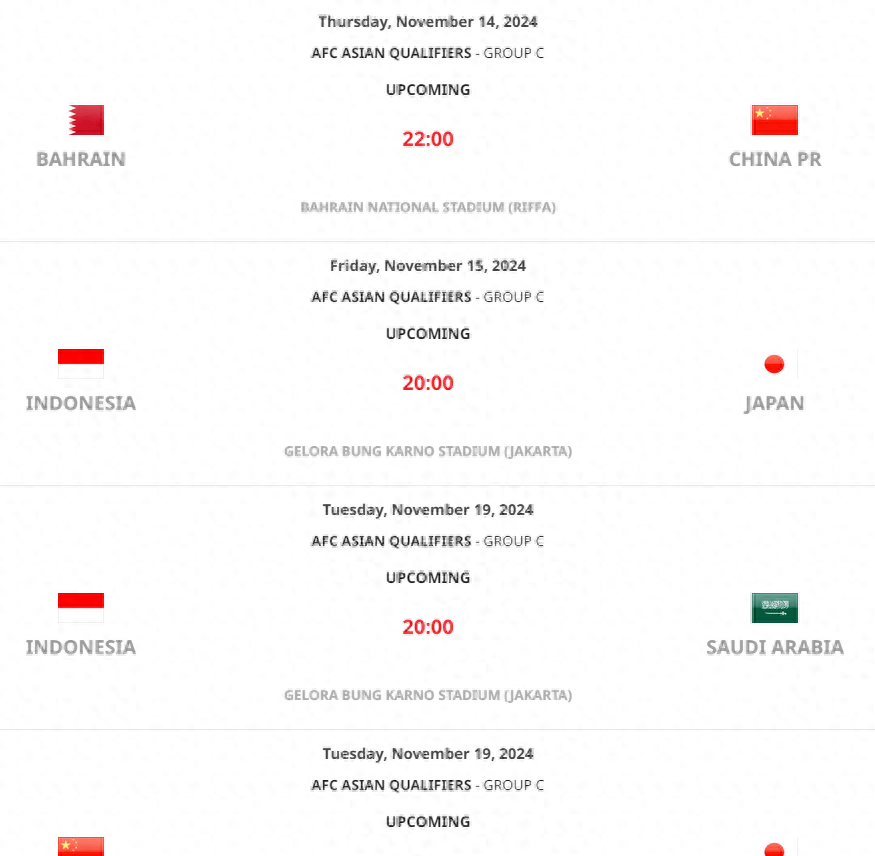 亚足联官宣！国足对阵巴林日本开球时间确定，承上启下能否拿分？