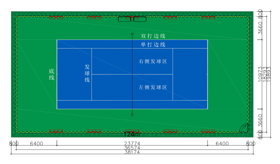 网球场地标准尺寸与建造规范,网球场地面用什么材料好（网球场地标准尺寸图）