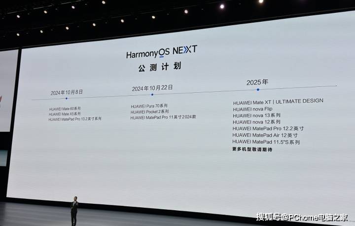 鸿蒙NEXT适配计划公布 三折叠2025年加入公测