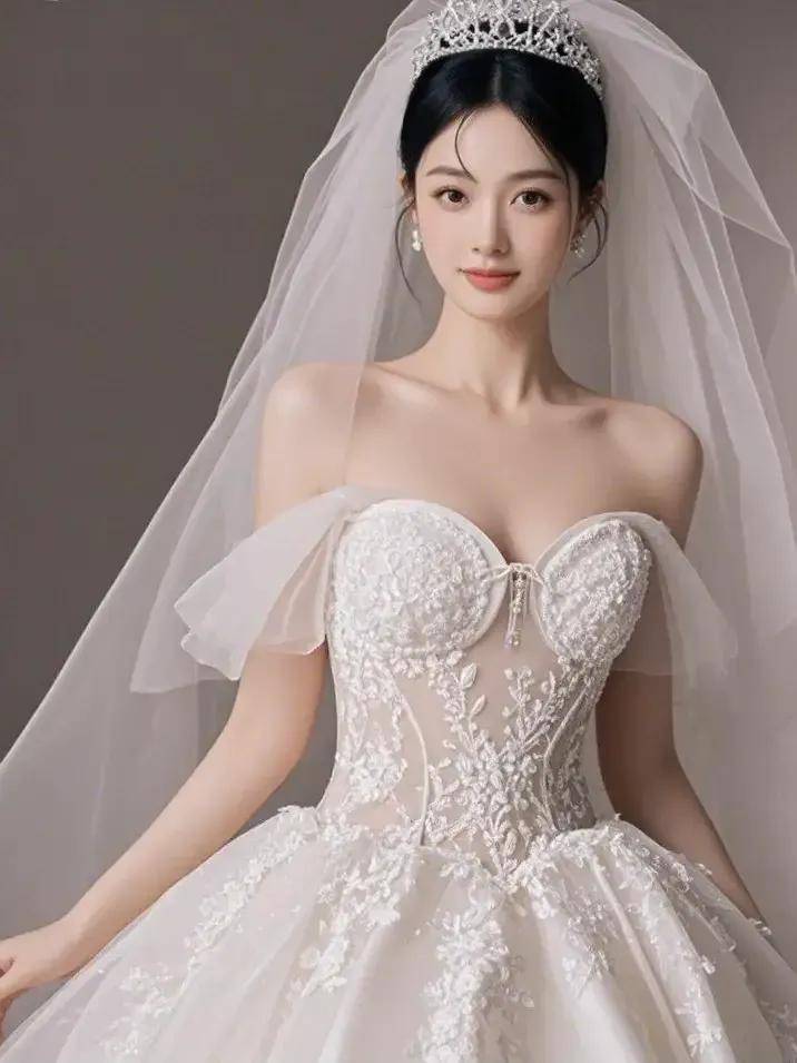 威客电竞官网婚纱与秀禾服：东西方婚嫁服饰的绝美交响(图9)