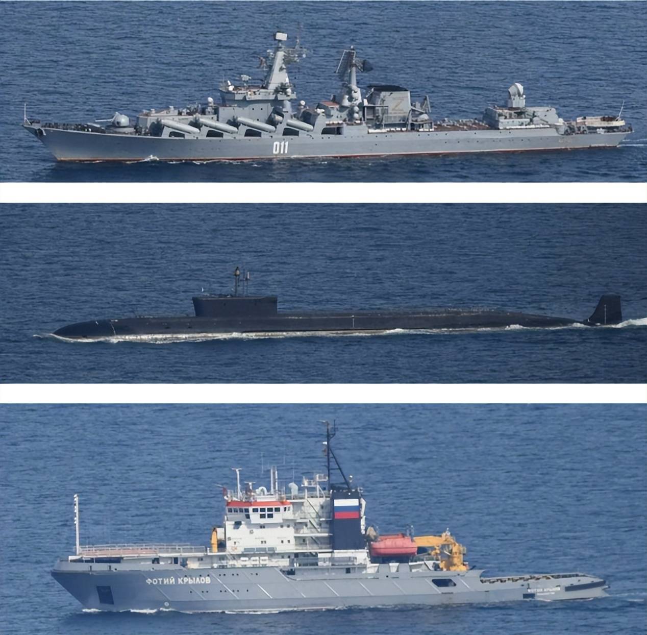 福建舰弹射第三天，中国052D舰与俄军核潜艇会面，日本看懂了吗？