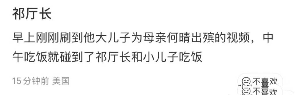 何晴葬礼“黑衣男”是谁?许亚军穿一身白衣,在美国陪幺儿吃中餐