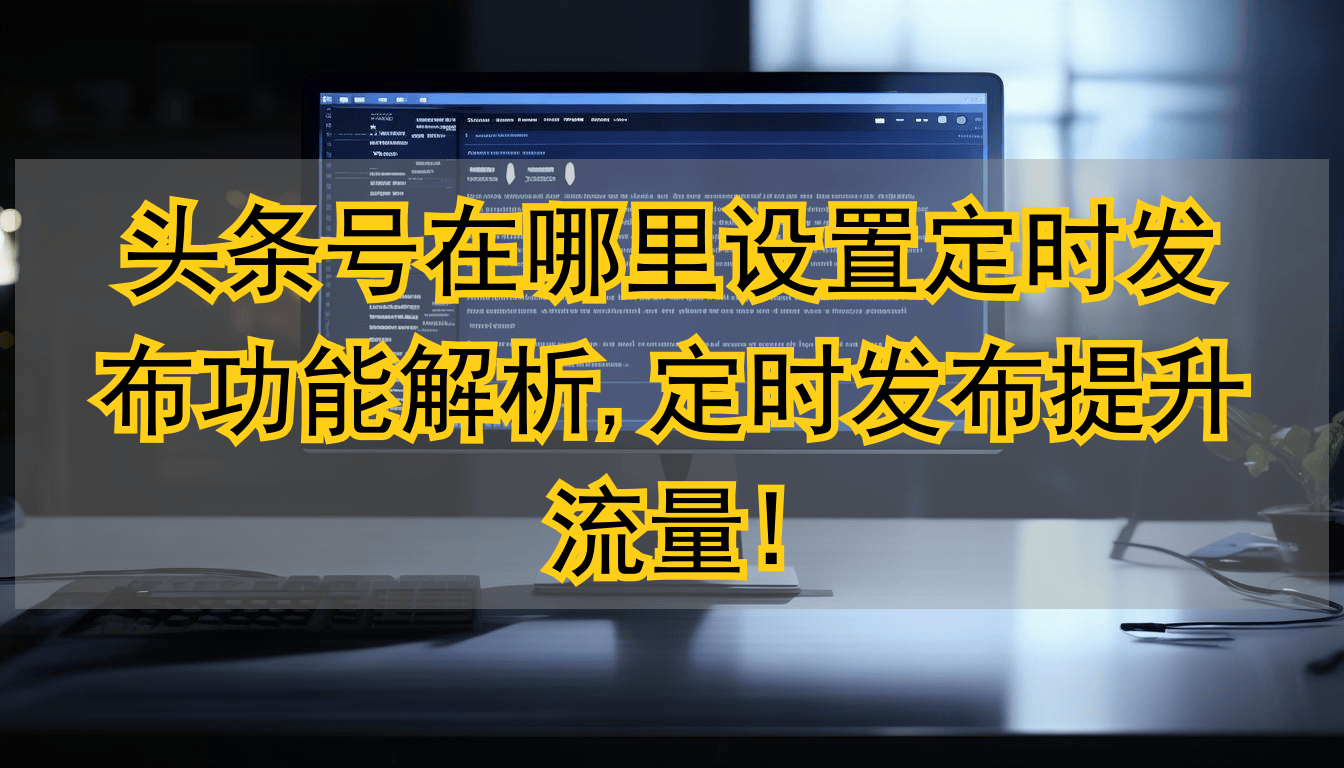 头条号定时发bu在哪设置？手机电脑教程，提升流量技巧