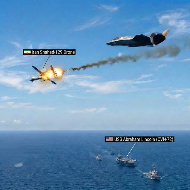 F-35C空战首杀诞生，美军看似赢下一局，林肯号航母却陷入危机？