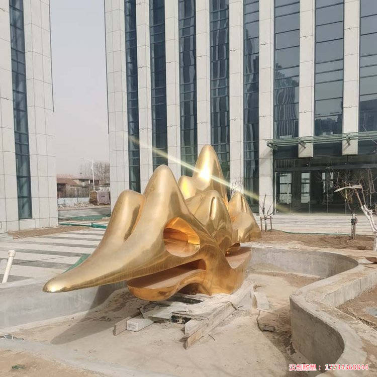 不锈钢假山石装饰雕塑 小区庭院落地景观摆件