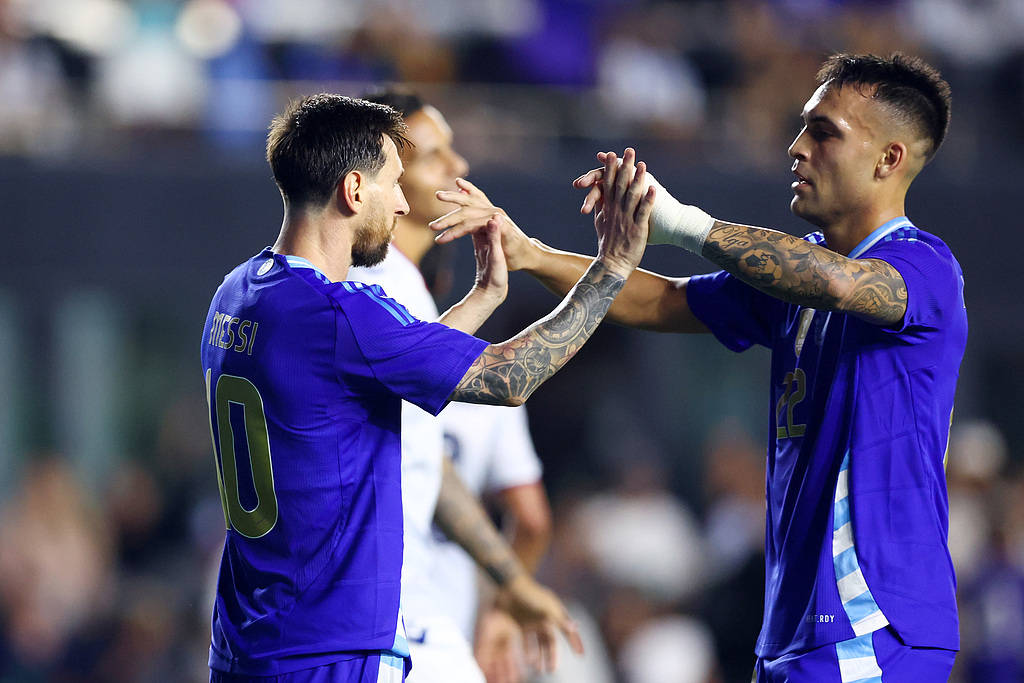 热身赛-梅西两献助攻麦卡利斯特劳塔罗双响 阿根廷6-0