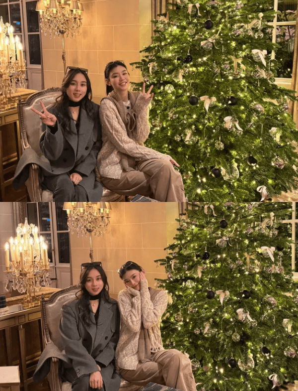奚梦瑶和小姑子处成闺蜜！圣诞一周都形影不离，陪完婆婆又陪老公