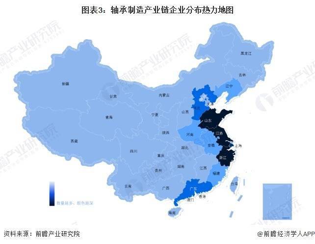 【干货】2024年中国轴承制造行业产业链现状及市场竞争格局分析 江苏和浙江省企业分布最集中(图3)