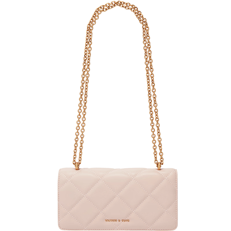 发现时尚与实用的完美结合——CHARLESKEITH质感菱格链条小方钱包(图1)