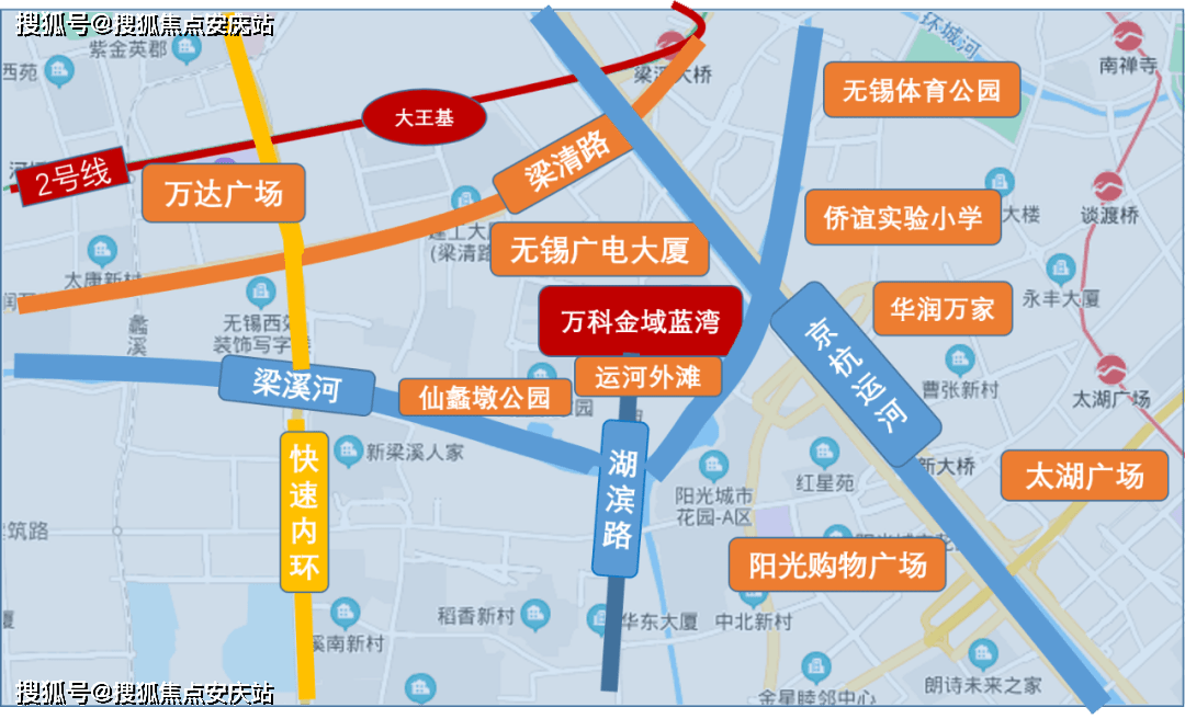 若選擇公交出行,社區向南,直線距離約250米,為蠡橋公交站;向北,直線