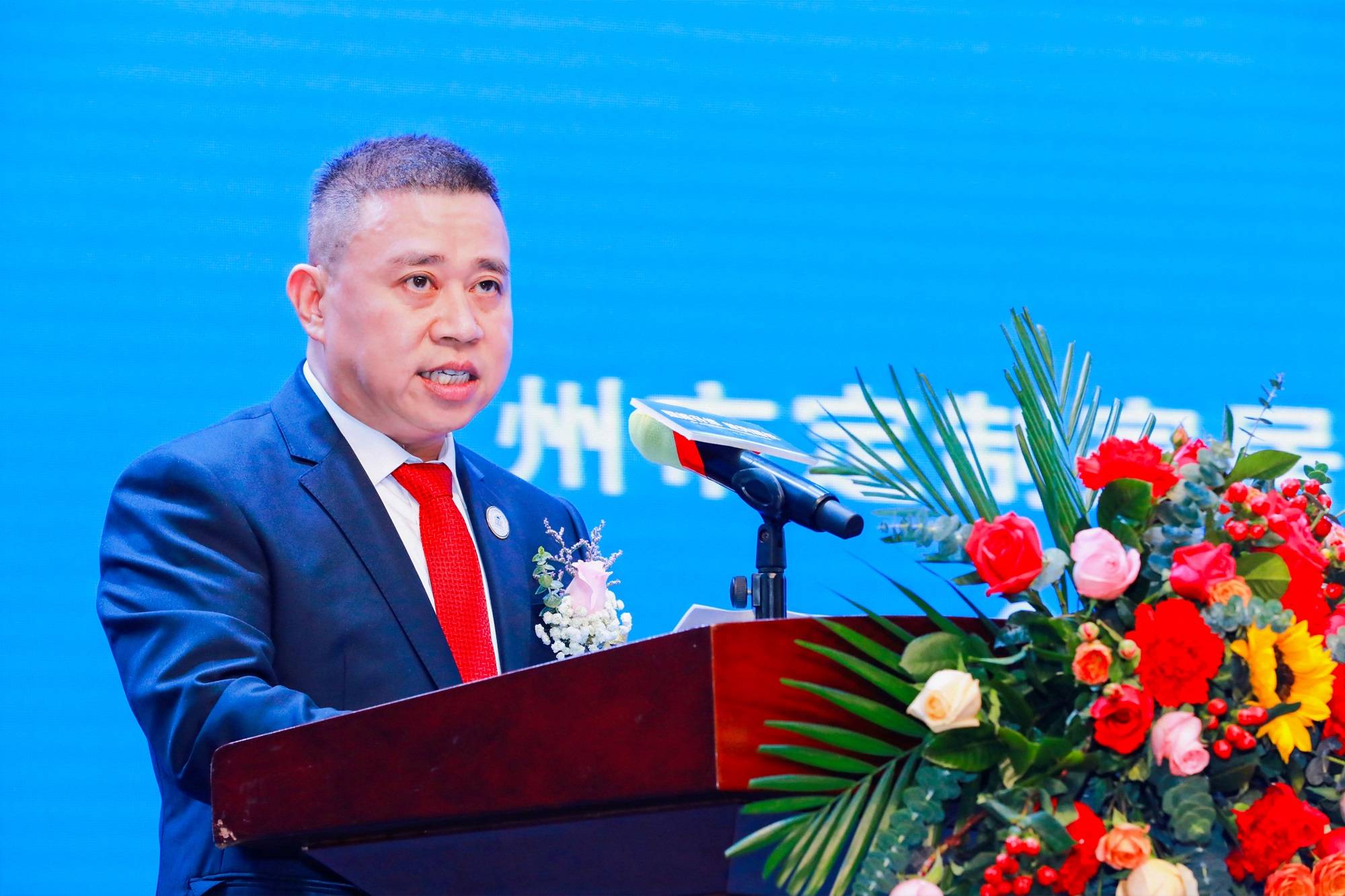 广州市定制家居行业协会会长,合生雅居副董事长王天兵发表了致辞