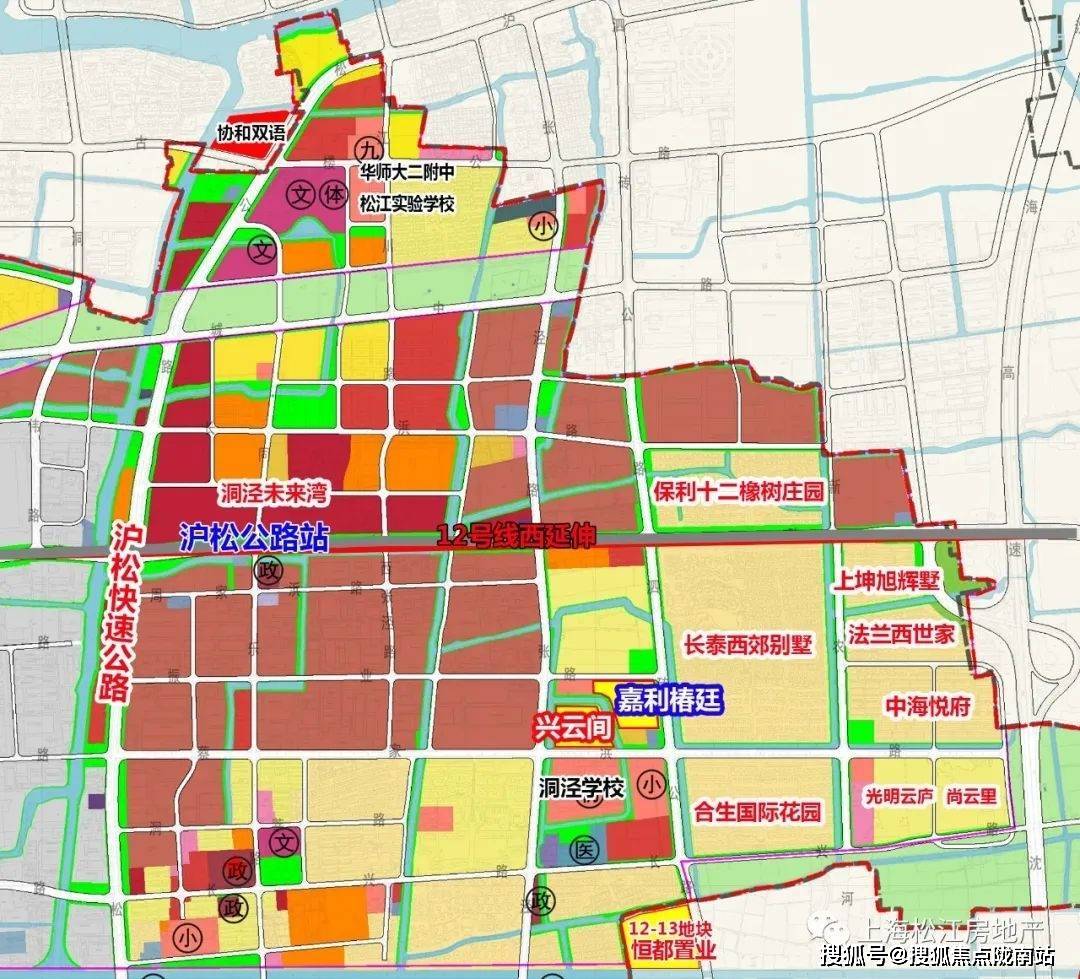 在松江境內從g60雲廊沿沈磚公路,正好東西向穿過洞涇,設滬松公路和劉