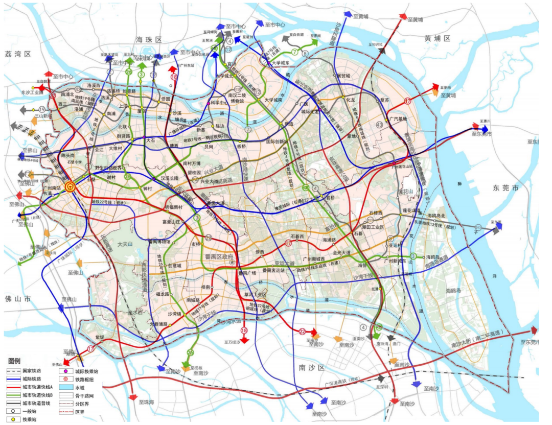 番禺区地铁规划图图片