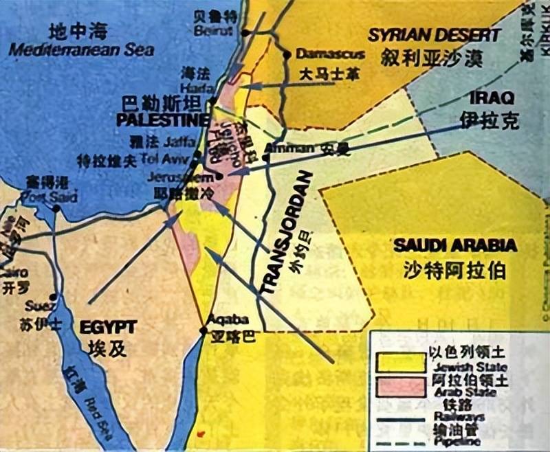 1948年5月15日,就在以色列建國的第二天,以埃及,沙特,約旦,伊拉克