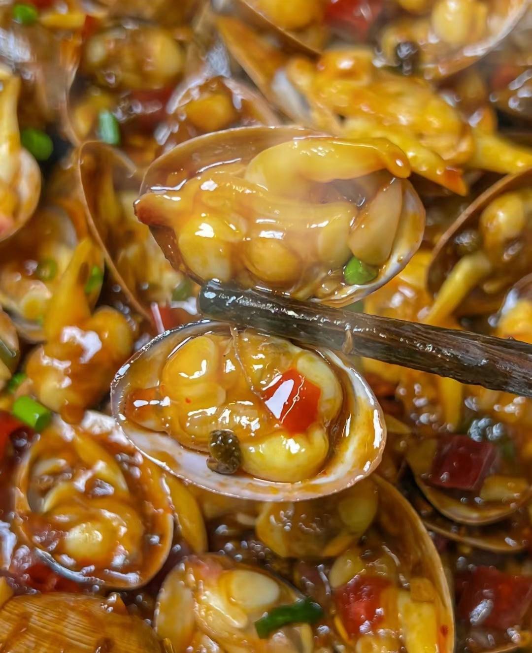 每周必吃的辣炒花蛤,简直不要太好吃_姜片_备用_干辣椒