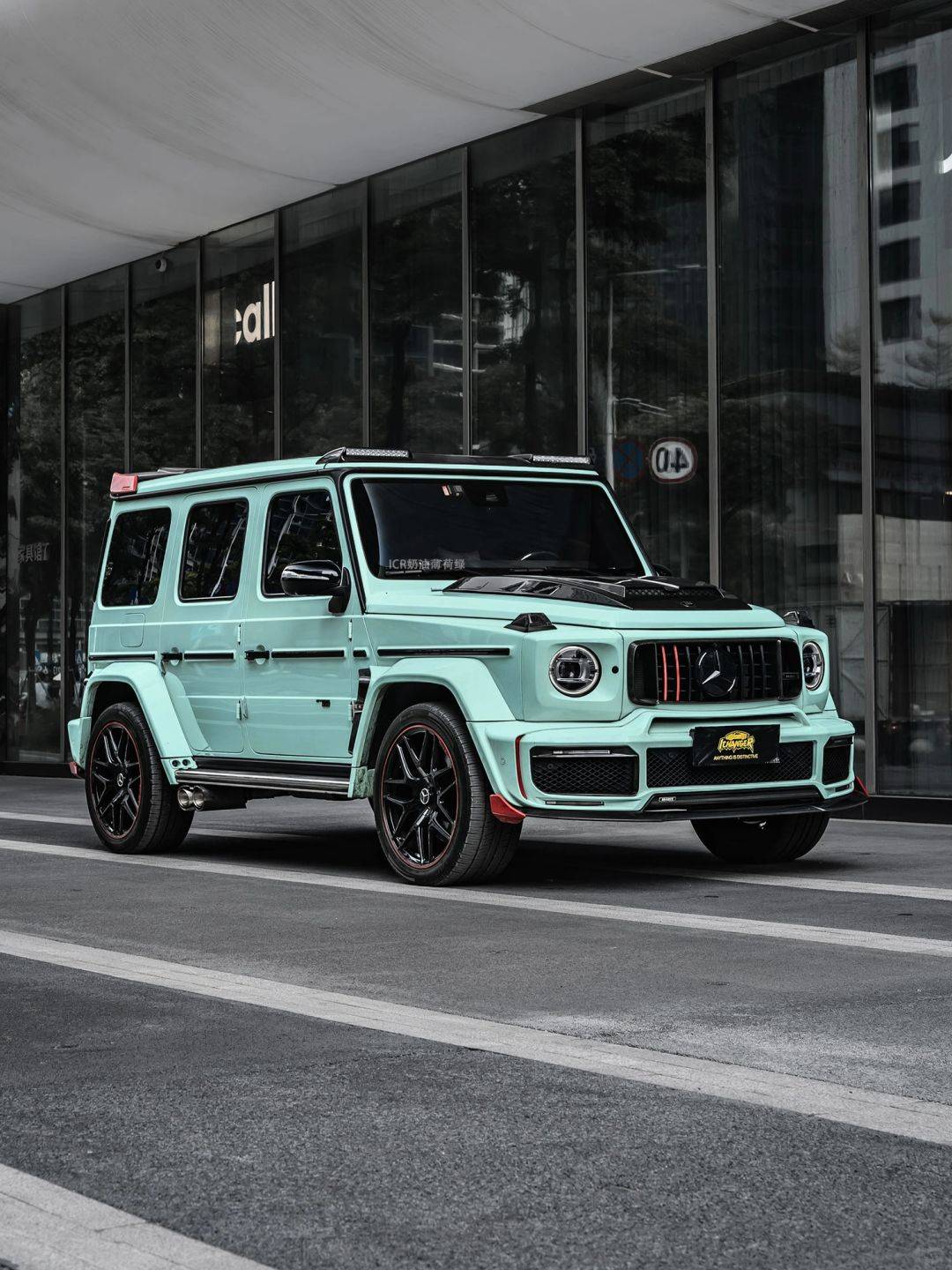 奔驰icr改色膜奶油薄荷绿,开回去绝对是靓眼的存在_搜狐汽车_搜狐网