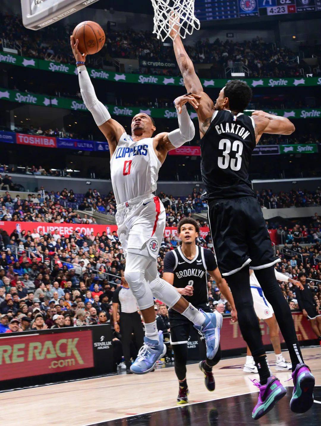 快船18分大逆转!威少赛季最强一战!nba大结局_篮网_比赛_哈登