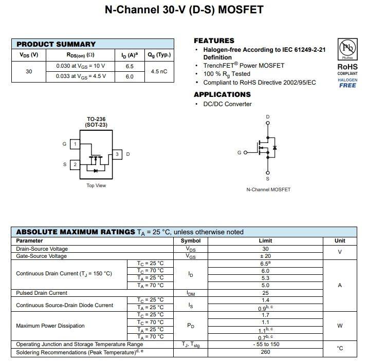 ao3400场效应管:技术规格参数,工作原理与应用电路全解析_读者_电子