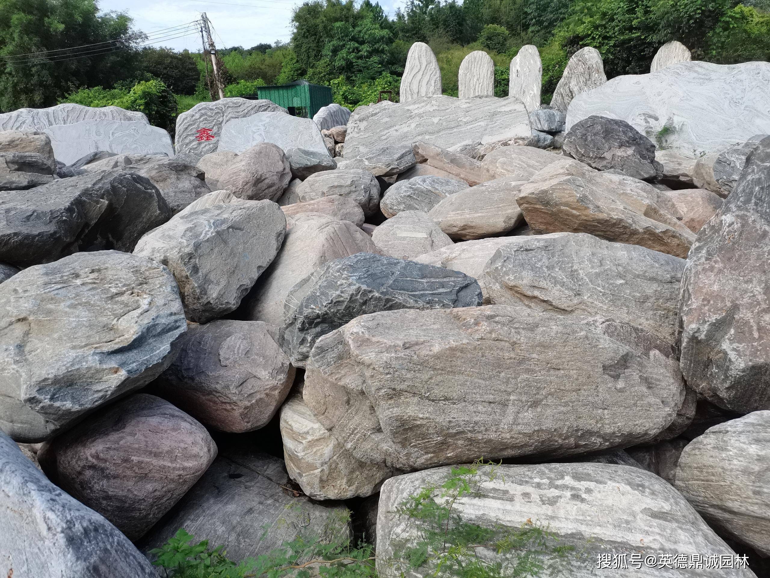 泰山石组合置石,仿佛是室内的一股清流