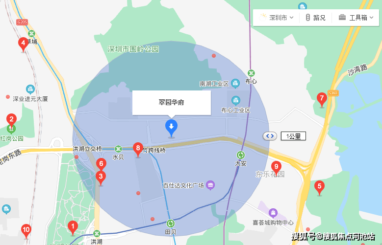 在建或已規劃,其中值得一提的是距離只有300米左右的粵海城(悅彩城)