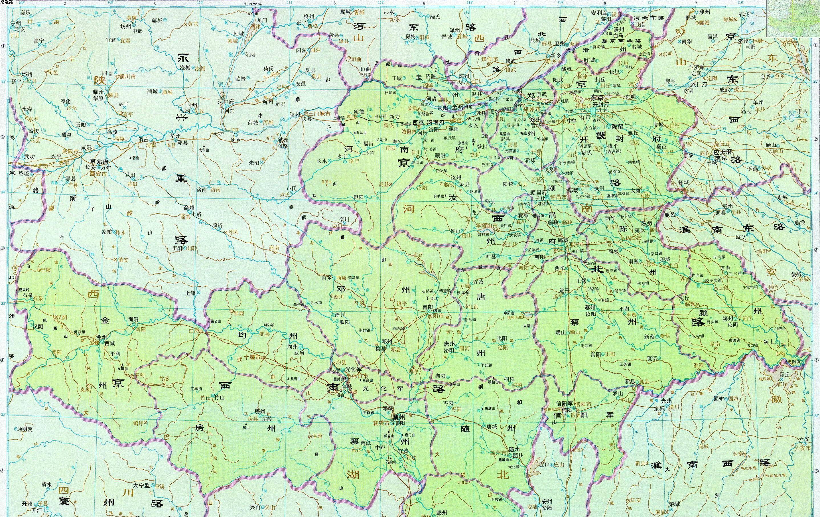 金朝时期-南京路等地元朝时期-河南江北行省明朝时期-河南布政使司