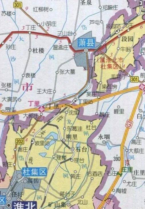 淮北市杜集区地图在这同时,毛庄公社改为毛庄乡,牛眠公社改为牛眠乡.