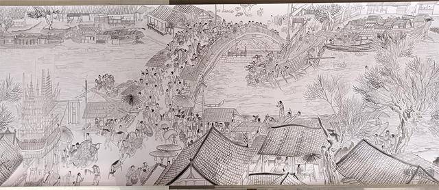 东阳几位12岁学生历时四个多月绘出十多米长《清明上河图》_年级_中国