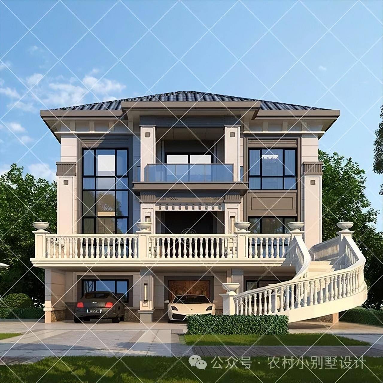 20套带架空层新中式自建房告诉你农村别墅这么建,再也不怕回南天_防潮