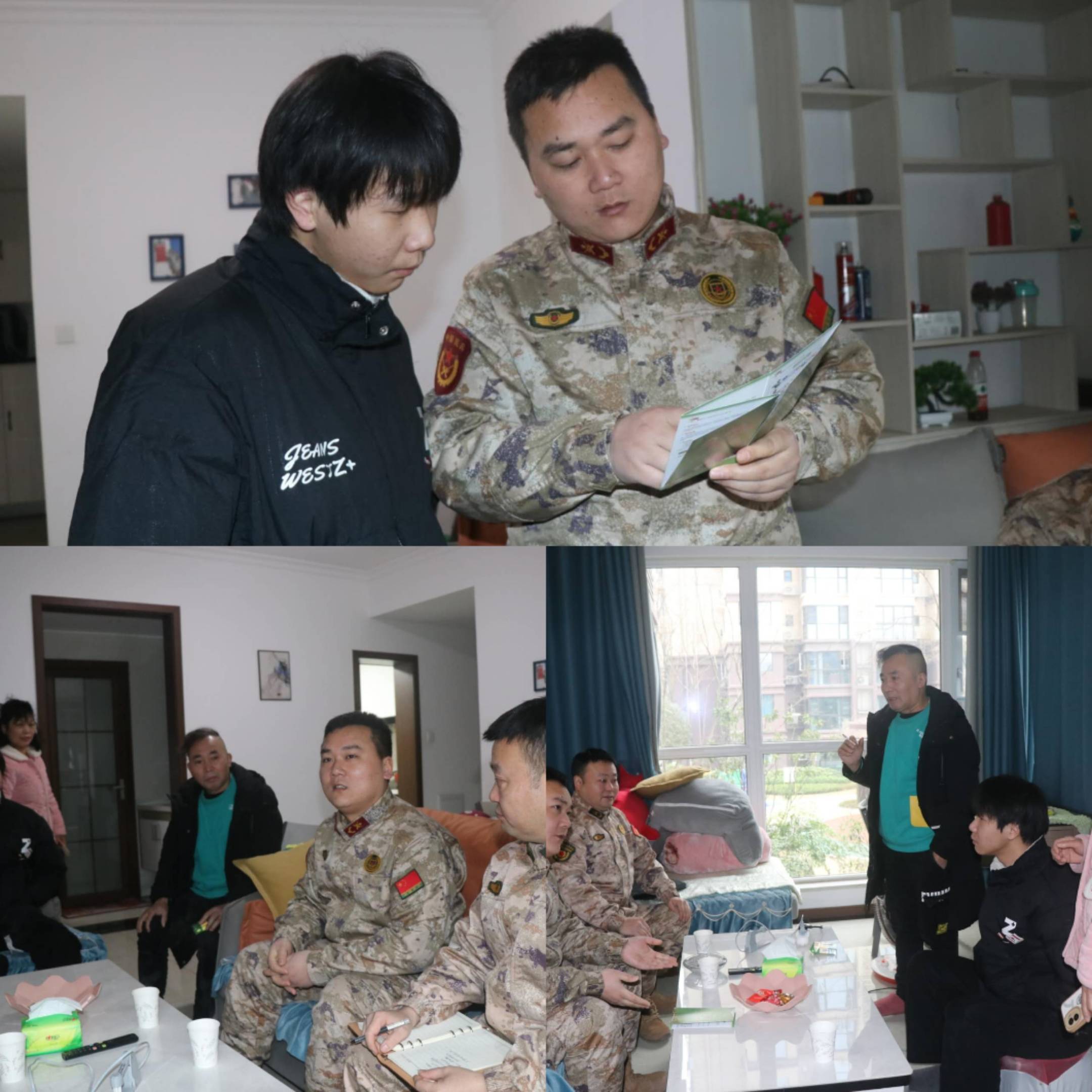 四川南充:嘉陵区文峰街道武装部走街入户开展征兵宣传工作