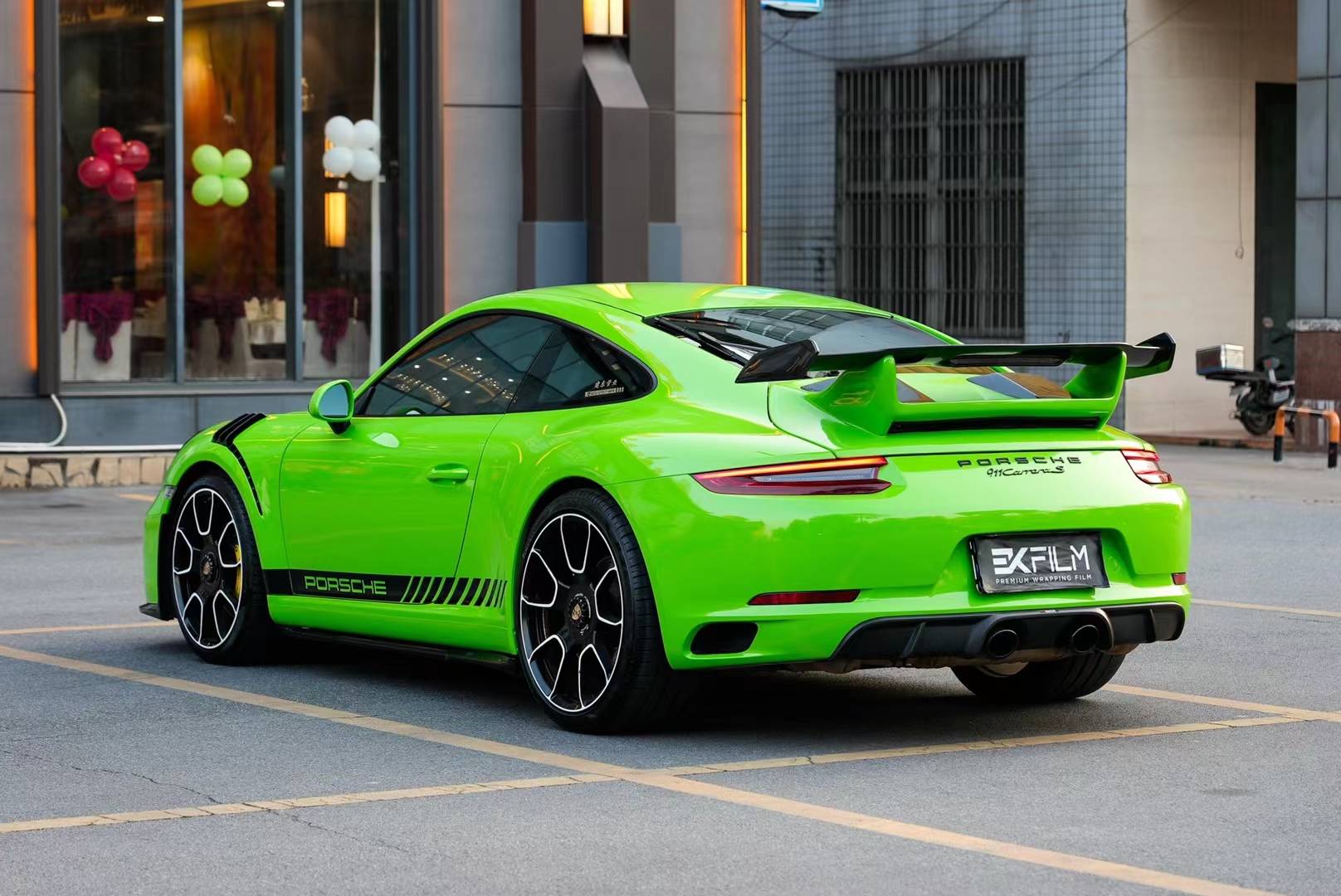 保时捷911-ek改色膜蝰蛇绿,高调而醒目的绿色_搜狐汽车_搜狐网