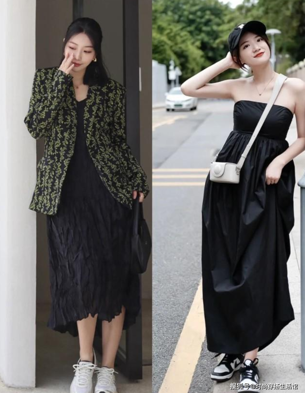 今年流行"裙子 运动鞋",洋气显高_造型_女性_百褶裙