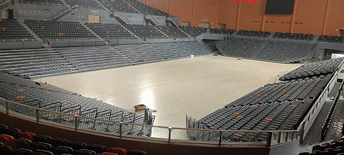 佛山南海区体育中心多功能场馆爱奇看台座椅应用介绍