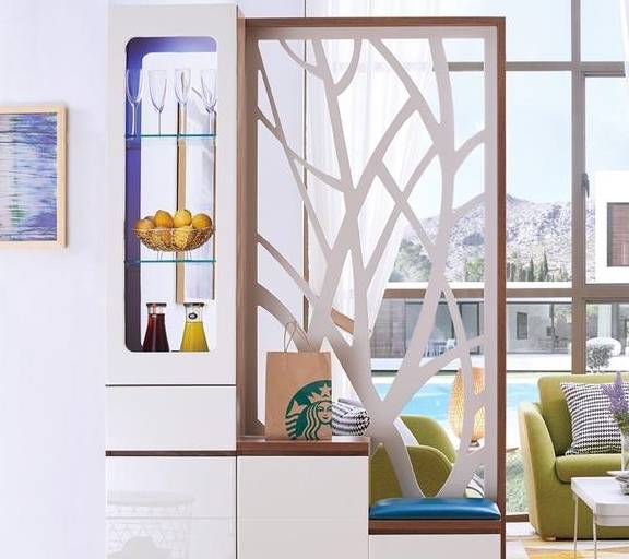 同事请我去她家玩,一进门见到"玄关屏风"直接被吸引了,好高级_空间