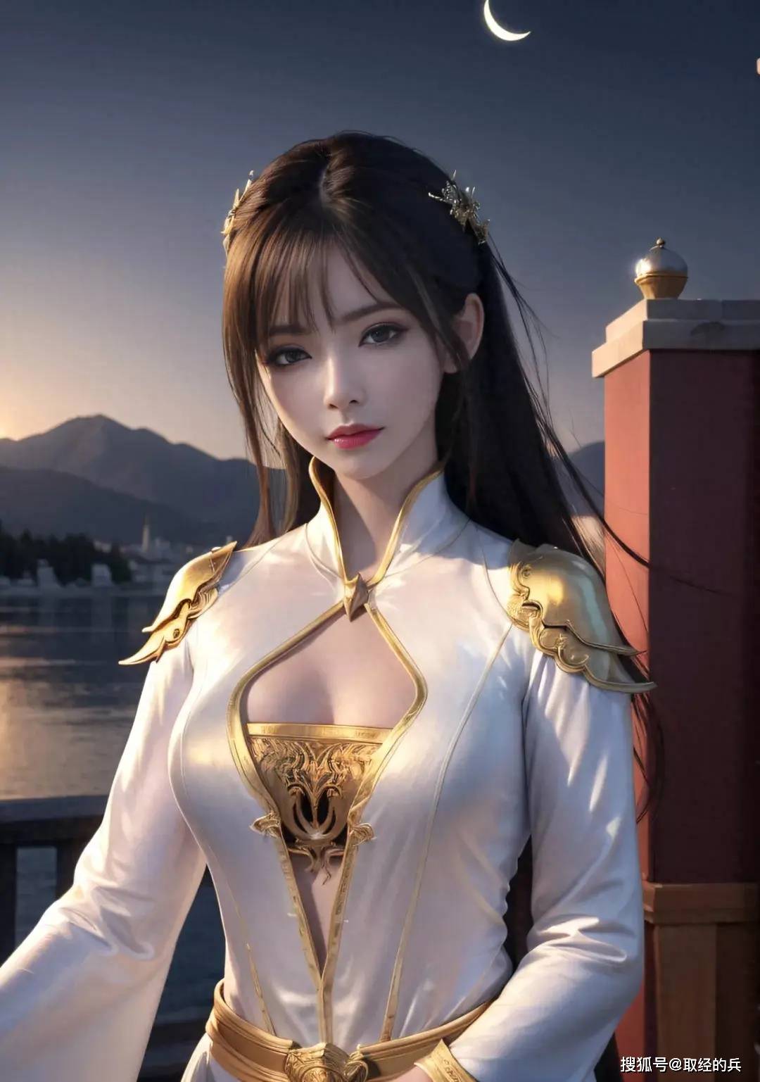 风华绝代的《元龙》黑金色汉服美人林秀