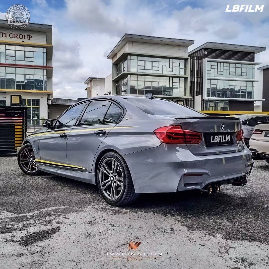 宝马f30-lb改色膜超亮雾霾灰,可优雅 可气质_搜狐汽车