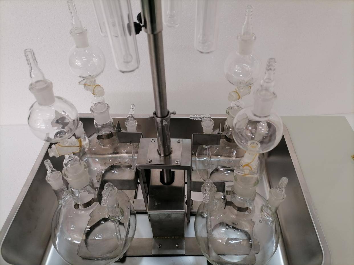 大容量多样品处理海水硫化物酸化吹气仪_反应_氮气_流量计