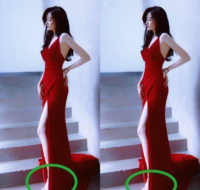 关晓彤一袭红装时尚不可方物,半开长裙露美腿,谁留意到一秒破功的脚趾