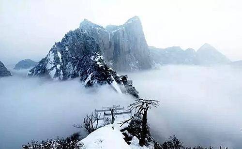 陝西有一座華山,春季的景色迷人,登山卻如同登天!_旅遊_名山_纜車