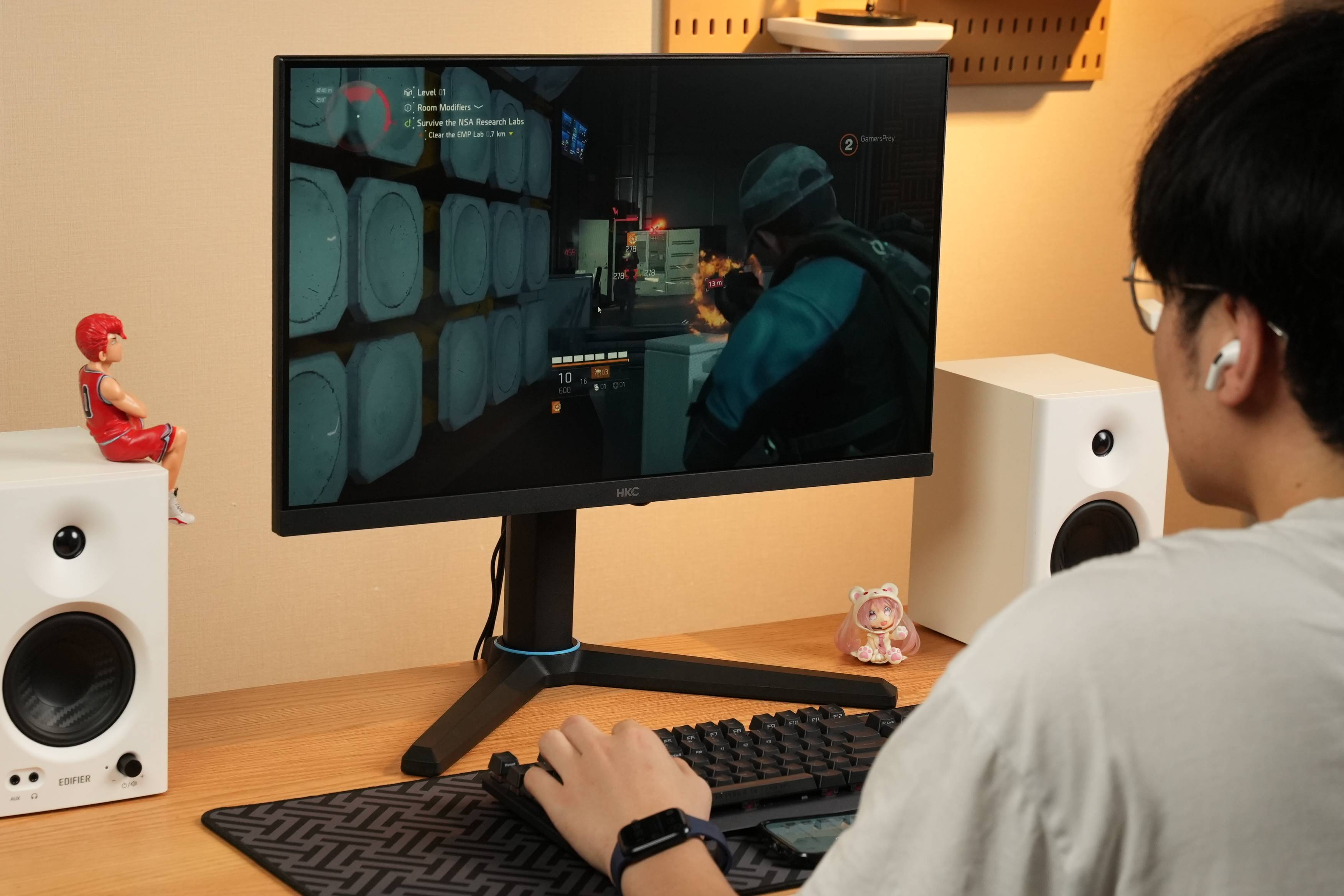 高刷电竞显示器 - hkc vg253km_游戏_画面_freesync