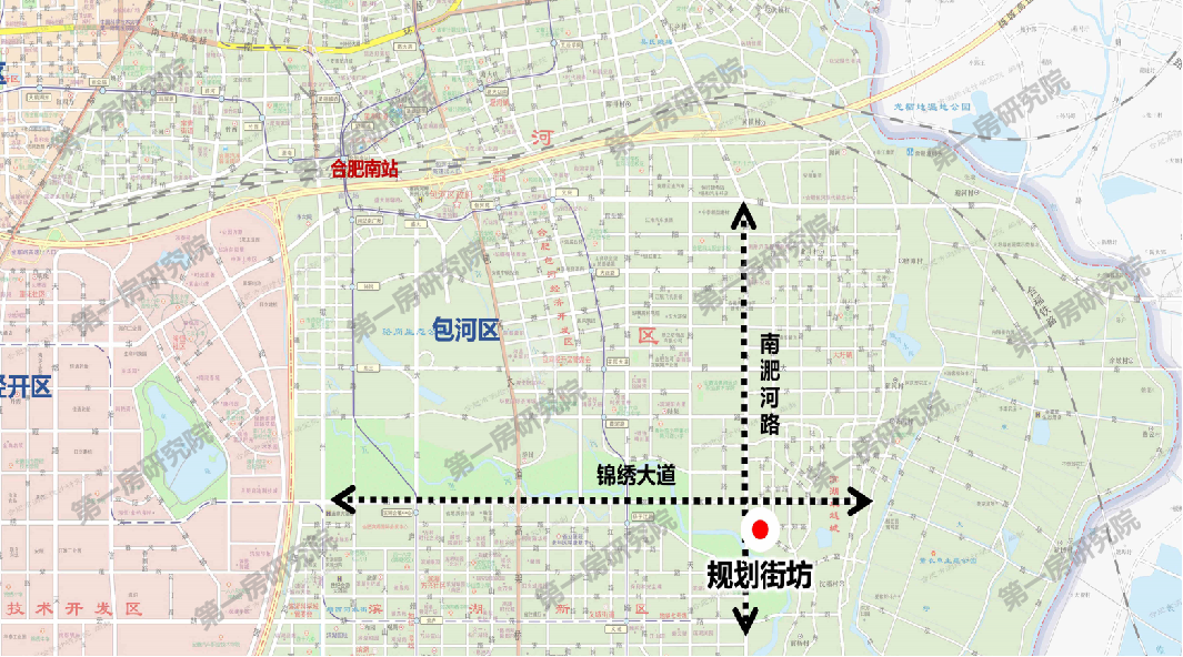 1丨壹省府旁,61畝珍稀區位該街坊規劃範圍東至遼寧路,南至卓越南路,西