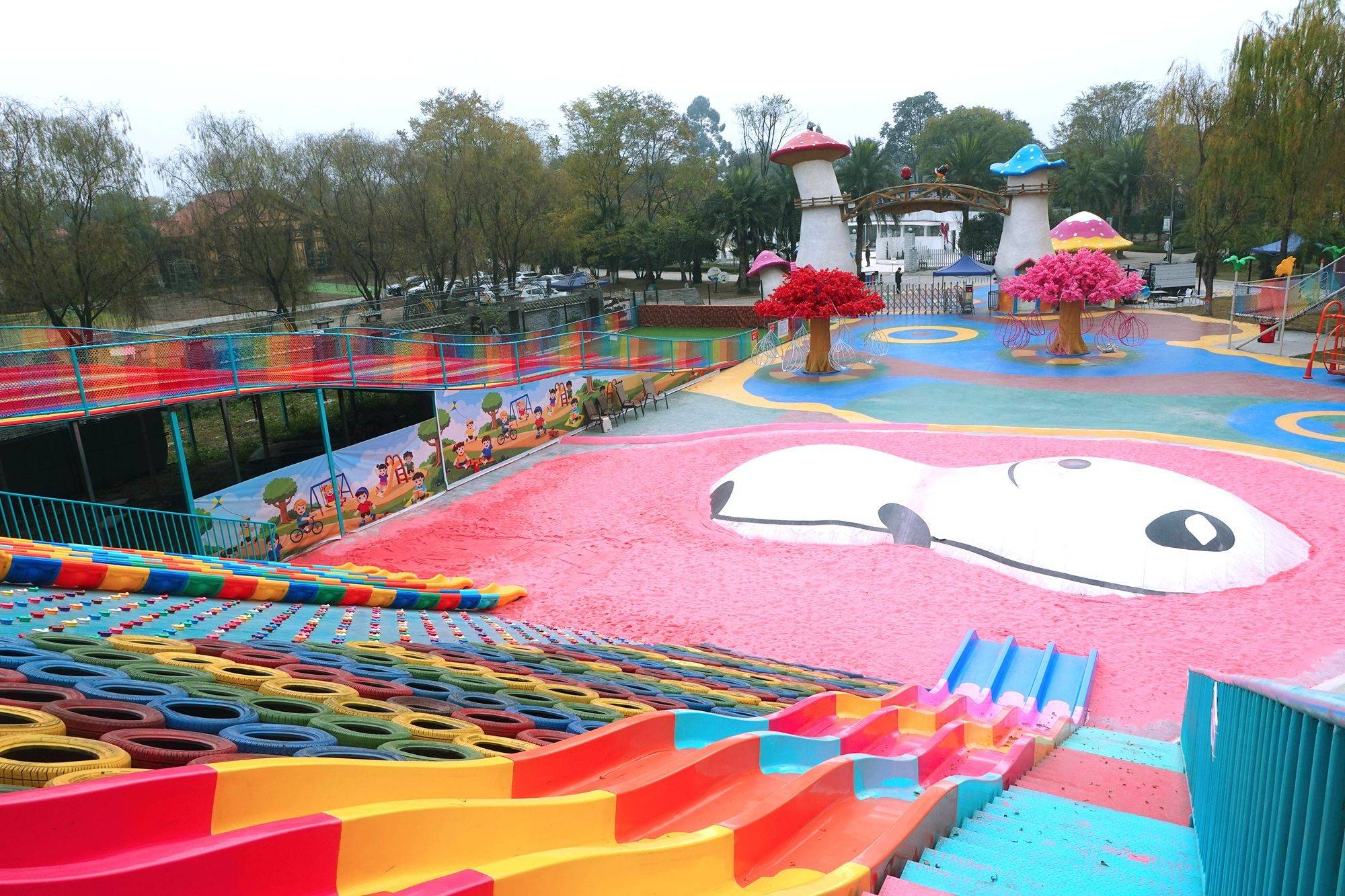 四川什邡花坞御景园,海棠盛放,樱花初开,感受五彩缤纷的春天_造型