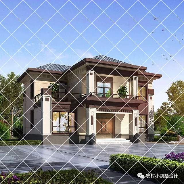 3次成为网红爆款二层新中式自建房别墅,布局合理舒适,外观时尚美观