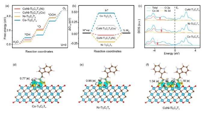 acs nano:mxene负载co/ni双原子,显著提升电催化her/oer活性