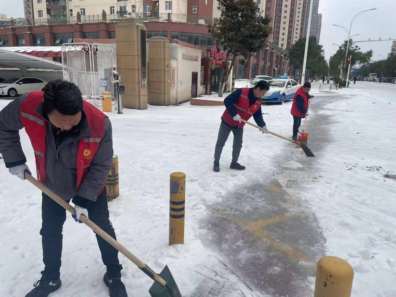 武汉公交党员先锋队闻雪而动暖寒冬_进社区_小区_文武
