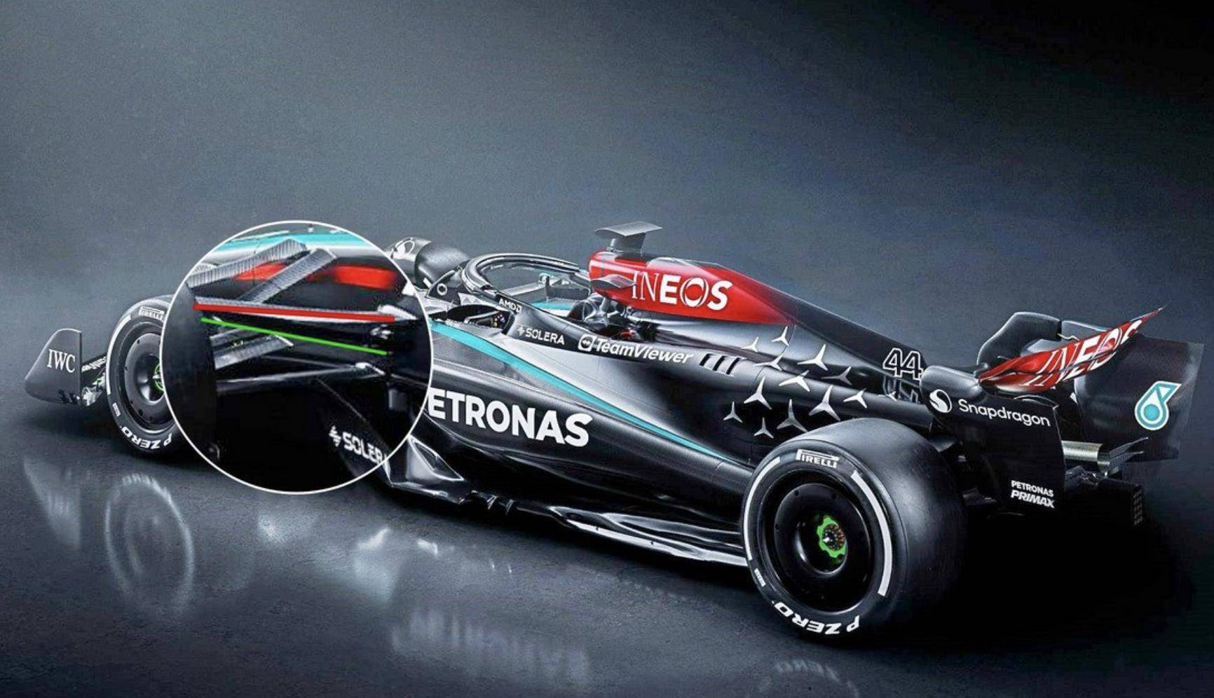 f1巴林冬测:梅赛德斯对前悬挂进行重大调整_赛车_位置_性能