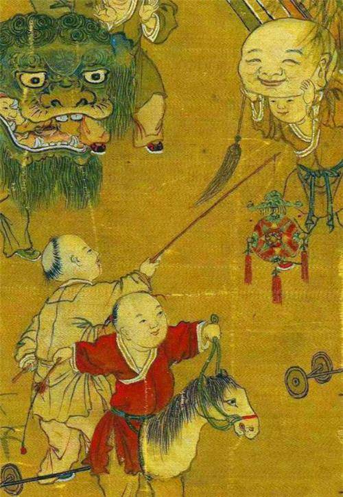 400年前的百子图,放大20倍看孩童们玩的什么?
