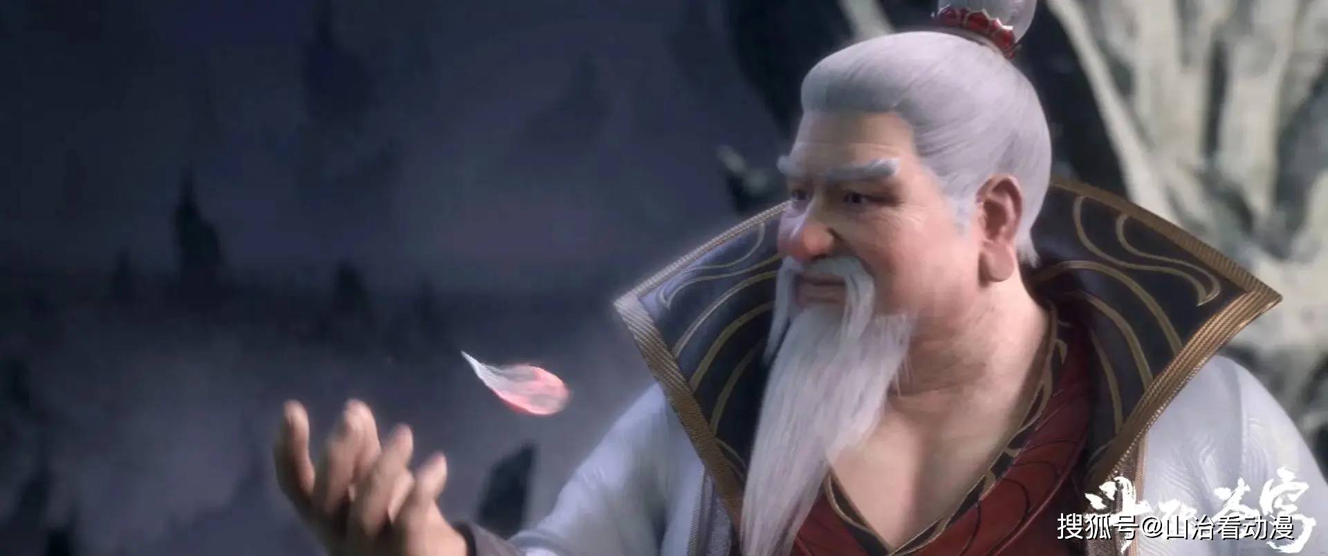 天火尊者登场萧炎进入一团白雾之中,遇到了一个白骨老人,原来这骸骨就