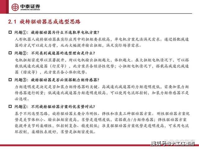 央财智库 | 专题报告:人形机器人关节行业,从optimus